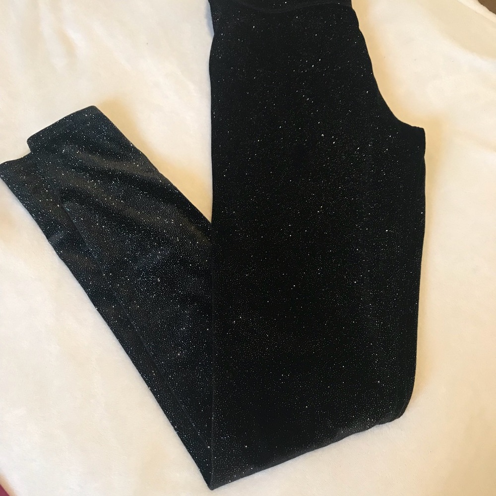 PINK shimmery black leggings